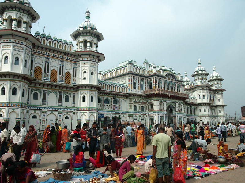 Janakpur: Deepawali/Tihar market outside the Janaki Mandir